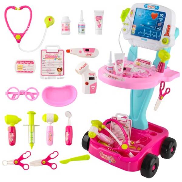 eng pl Little Doctor Set Pink Stroller 13491 11