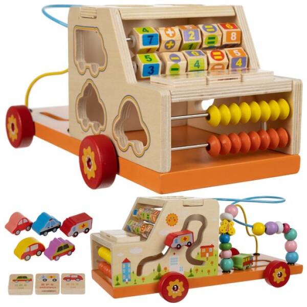 eng pl Wooden car sorter Kruzzel 22652 17331 15