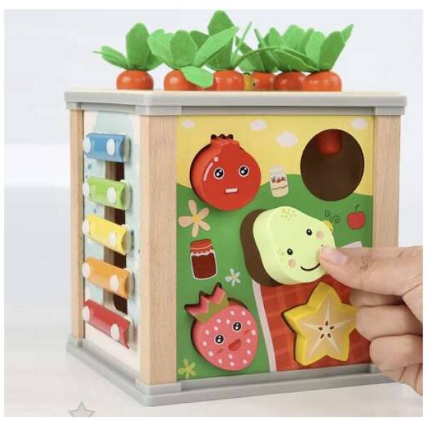 eng pl Wooden educational cube sorter Kruzzel 22566 16993 3