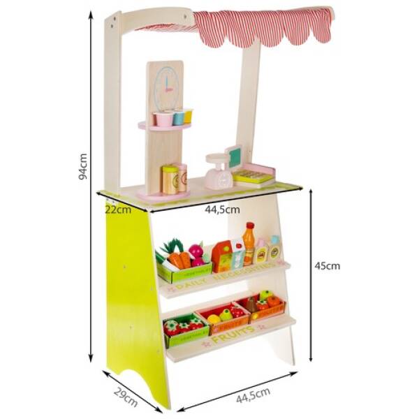 eng pl Wooden stall with accessories Kruzzel 24888 18007 18