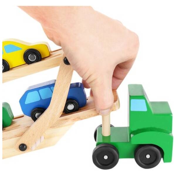 eng pl Wooden truck tow truck set of cars 22698 17073 5