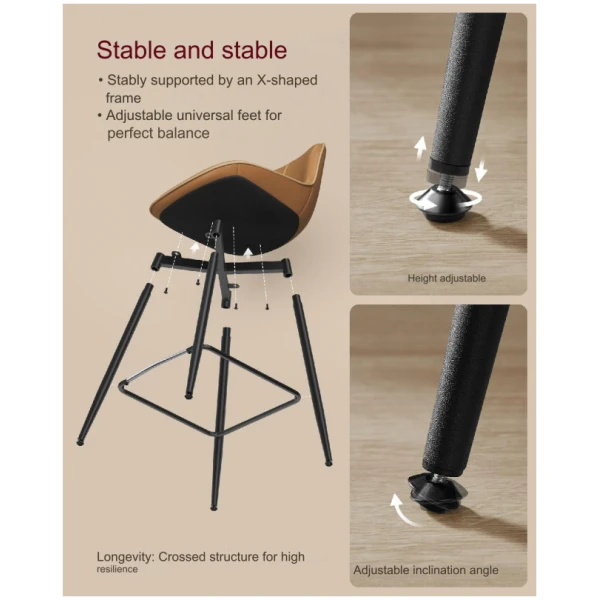 2 pack barstolar cascade sitthojd 62 cm lader brun 3