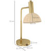 bordslampa guld med rotting lampskarm h 50 cm 4