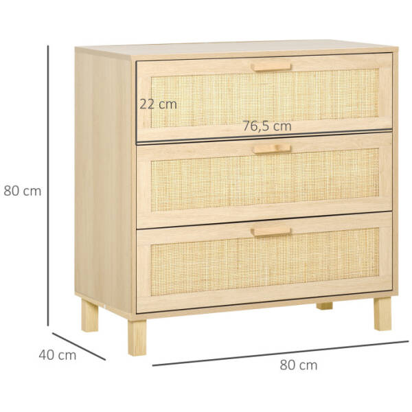 byra sideboard 3 lador rottingdekor 80 x 40 x 80 cm tra 5