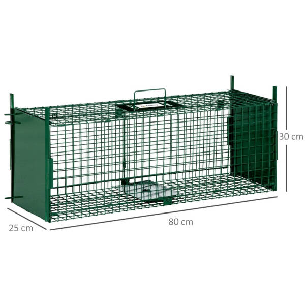 djurfalla exakt fangstmekanism 80 x 25 x 30 cm gron 2