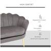 elegant loungesoffa 2 sits glamour sammet gra 5