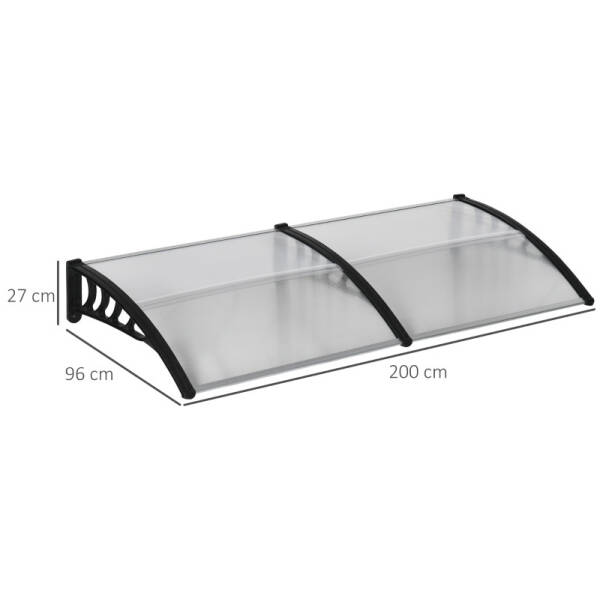 entretak transparent 200 x 96 x 27 cm svart 2