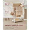 fristaende handdukstall med 3 stanger 2 krokar och hylla 70 x 30 x 100 cm molnvit naturbeige 3