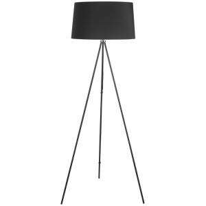 Gulvlampe Tripod, Metal, Sort, Højde 156 cm