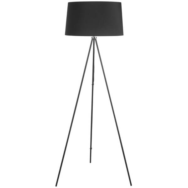 Gulvlampe Tripod, Metal, Sort, Højde 156 cm