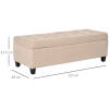 hallbank sangbank knappt beige linne med forvaring 125 x 49 x 415 cm 8