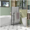 handduksstall fristaende metall svart 66 x 20 x 110 cm 1