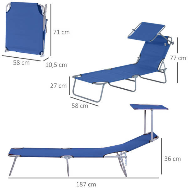 hopfallbar solsang med solskydd bla 187 x 58 x 36 cm 2