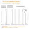 hundgrind med dorr justerbar langd 75 115 x 76 cm vit 4