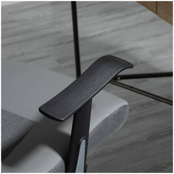 kontorsstol hojdjusterbar ergonomisk lader gra 7