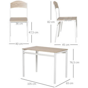 matgrupp for 4 personer vit ek tra 105 x 65 x 765 cm 5