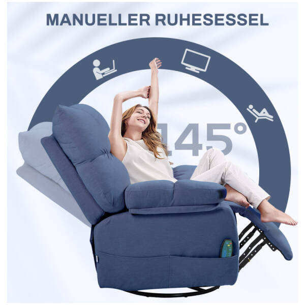 relax massage fatolj med liggfunktion 98 x 90 x 98 cm bla 4