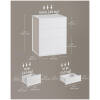 sangbord med 3 lador matt vit och cappuccino beige 45 x 35 x 587 cm 1