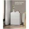 sangbord med 3 lador matt vit och cappuccino beige 45 x 35 x 587 cm 5