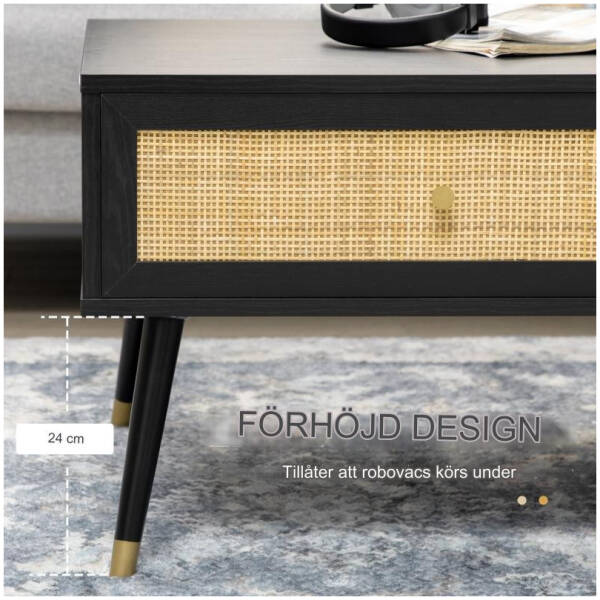 soffbord retro rotting svart med lada 2 fack 120 x 59 x 45 cm 4