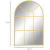 vaggspegel med metallram fonster design guld 91 x 60 cm 2